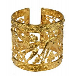 Bracelet hirondelles dore