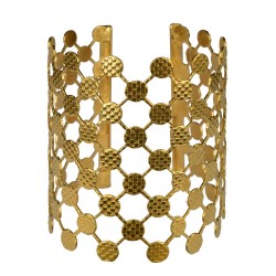 gold plated atoms bracelet