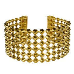 gold plated punk bracelet