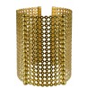 BRACELET GRILLAGE 2 BARRES BOULES DORE