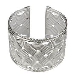 silver plated braided bracelet