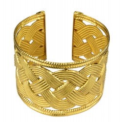 gold plated braided bracelet