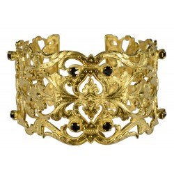 Bracelet fleur de lys dore