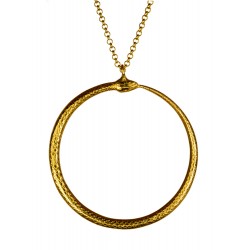 gold plated snake pendant