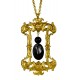 Pendentif Boucle Demons Doré Osidienne et Onyx