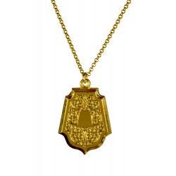 gold plated medallion pendant
