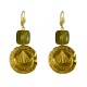 BOUCLES D OREILLES MÉDAILLE BATEAU DORE