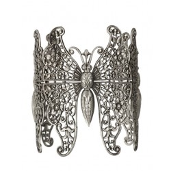  3 "Old Silver" Butterflies Bracelet 