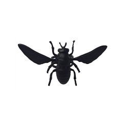 bague abeille noire