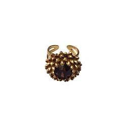 GOLD PLATED ARTICHOKE WITH STRASS RING