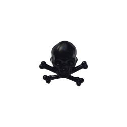 Bague tete de mort noire