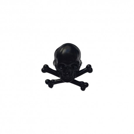 BAGUE TETE DE MORT NOIRE