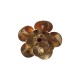 OLD GOLD PLATED FLOWER RING STRASS
