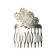SILVER PLATED BUTTERFLY COMB