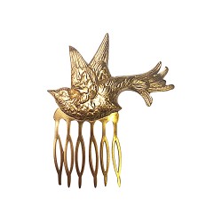 GOLD PLATED BIRD COMB