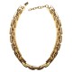gold plated large link necklace
