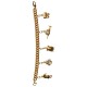 GOLD PLATED 5 PENDANTS BRACELET