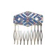 SILVER PLATED ART DECO STRASS COMB