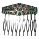 SILVER PLATED ART DECO STRASS COMB