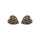 GOLD PLATED HEART WITH STRASS STUDS