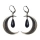 BOUCLES D OREILLE LUNE VIEL ARGENT