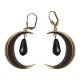 BOUCLES D OREILLES LUNE VIEL OR