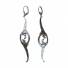 SILVER PLATED TWO BIRDS EARRINGS