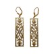 BOUCLES D OREILLES FILIGRANE DOREES AVE STRASS