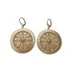 BOUCLES D OREILLES ETHNIQUES ROND DOREES