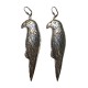 OLD SILVER PARROT EARRINGS