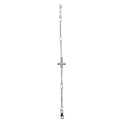 BRACELET CROIX ARG STRASS