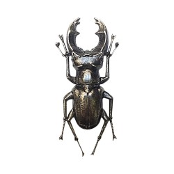 OLD SILVER PLATED BEETLE BROOCH