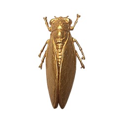 GOLD PLATED CICADA BROOCH