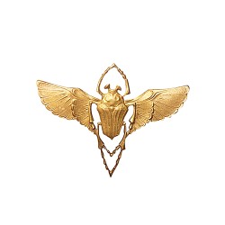 GOLD PLATED FLYING BEETLE BROOCH