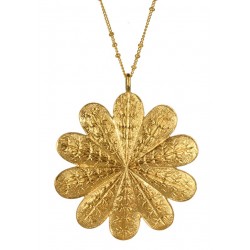 Pendentif fleur doré