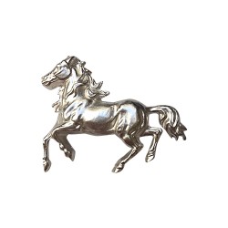 SILVER PLATED HORSE BROOCH