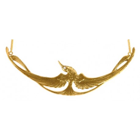 Golden Bird-Of-Paradise Pendant
