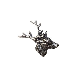 OLD SILVER PLATED DEER BROOCH