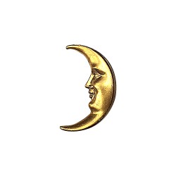 GOLD PLATED MOON BROOCH