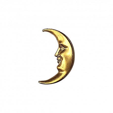 GOLD PLATED MOON BROOCH