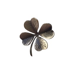 Broche treffle 4 feuilles viel argent