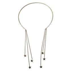 COLLIER TORQUE PLUIE ETOILE DOREE