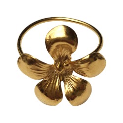 GOLD PLATED FLOWER RING