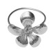 SILVER PLATED FLOWER RING