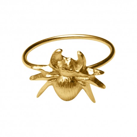 GOLD PLATED SPIDER RING