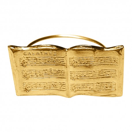 GOLD PLATED BOOK RING