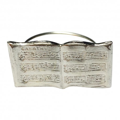 SILVER PLATED BOOK RING