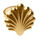 GOLD PLATED SHELL RING