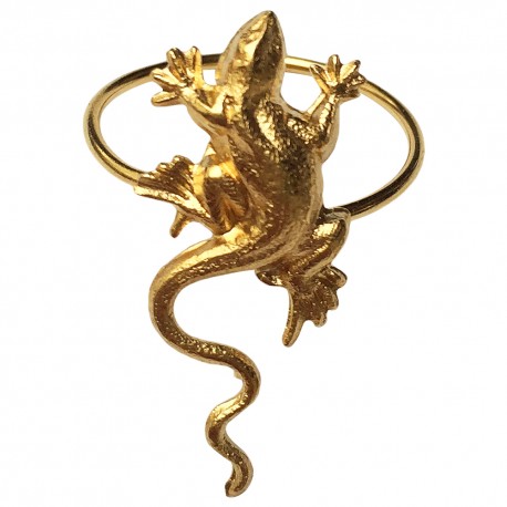 GOLD PLATED LIZARD RING