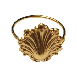 GOLD PLATED SHELL RING
